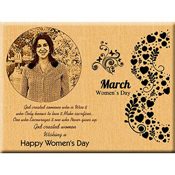 Send Gifts for Her- Photo Engraved on Wood Online