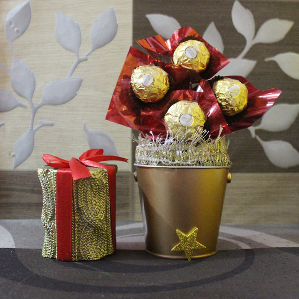 Send Ferrero with Candle Gift Online