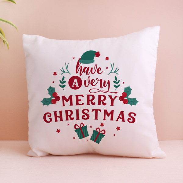 Send Merry Christmas Wishes Cushion Online