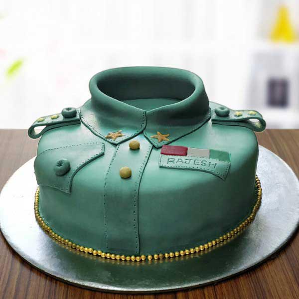 Send Army Uniform Themed Cake Online