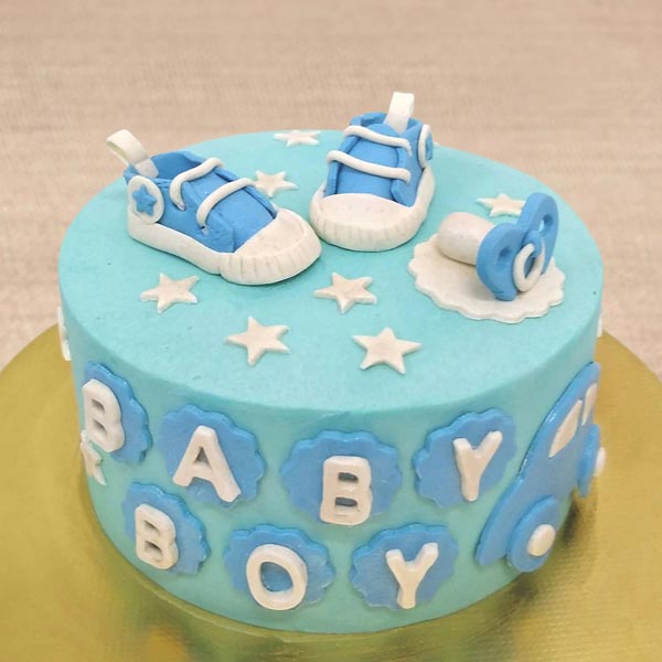 Send Baby Boy Vanilla Theme Cake Online