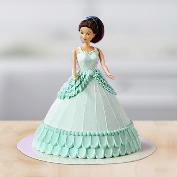 Send Barbie Doll Vanilla Fondant Cake Online