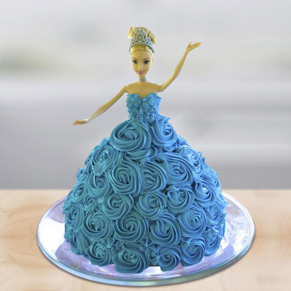 Send Blue Barbie Doll Cake Online