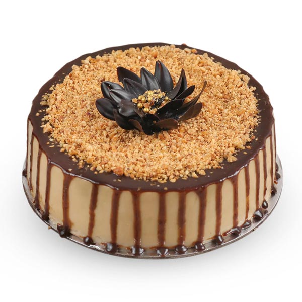 Send Butterscotch Cake with Flower Topping Online
