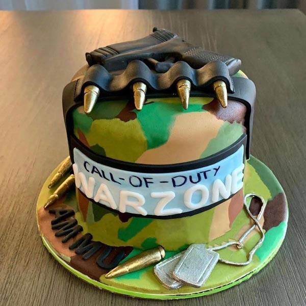 Send Call of Duty Army Fondant Cake  Online
