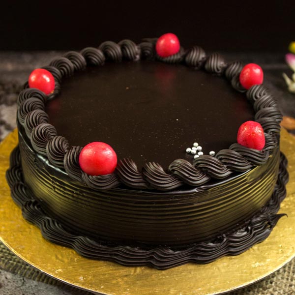 Send Cherries on Top Truffle Chocolate Cake Online