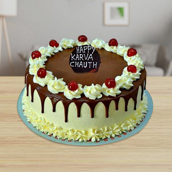 Send Choco Butterscotch Karwachauth Cake Online