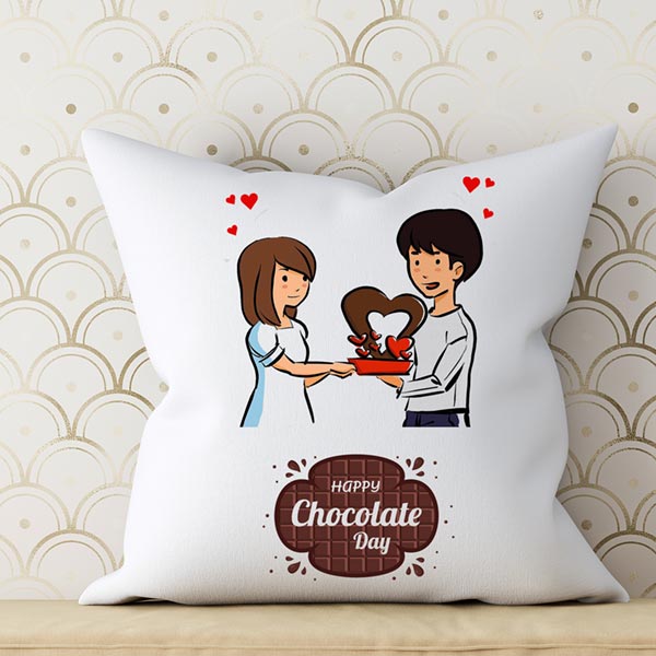Send Chocolate Day Cushion  Online