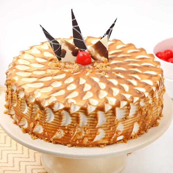 Send Chocolate Topped Butterscotch Cake Online