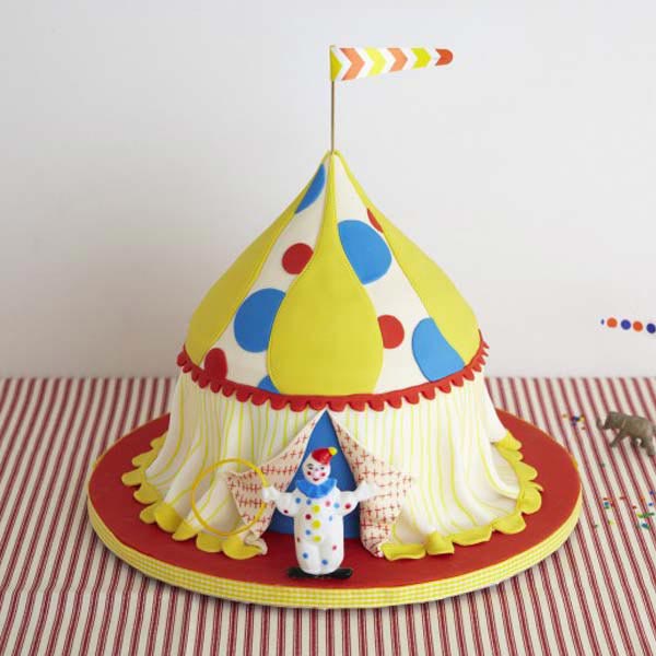 Send Clown Themed Fondant Cake Online