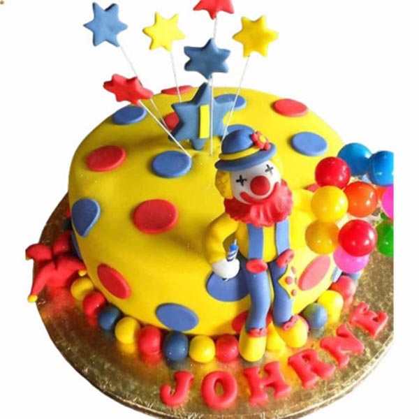 Send Colorful Clown Theme Fondant Cake  Online