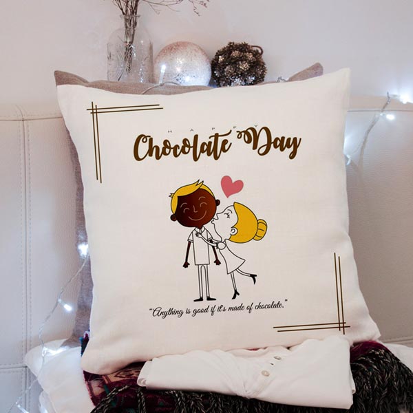 Send Cute Chocolate Day Cushion  Online