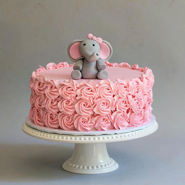 Send Cute Elephant Baby Theme Cake   Online