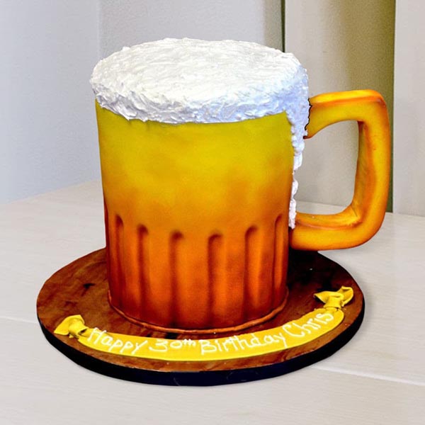Send Designer Fondant Beer Theme Pineapple Cake  Online