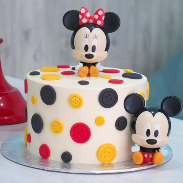 Send Designer Mickey And Minnie Mouse Cake Online