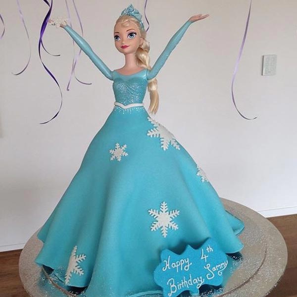 Send Elsa Doll Frozen Cake Online