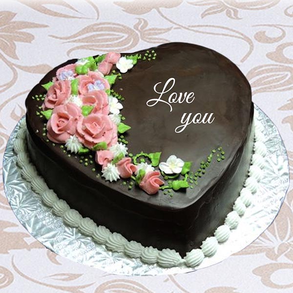 Send Flourish Heart Shaped Chocolate Cake Online