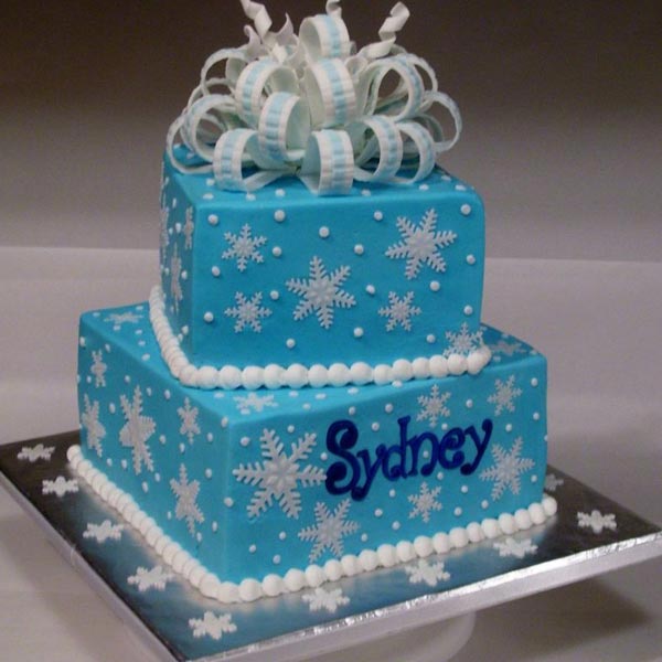 Send Frozen Present Box Cake Online