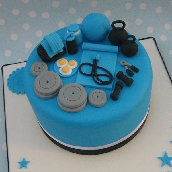 Send Gym Products themed Fondant Cake Online