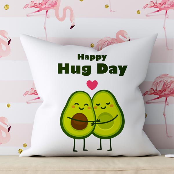 Send Happy Hug Day Cushion  Online