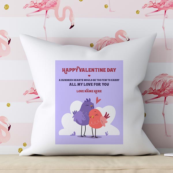 Send Happy Valentine Cushion Online