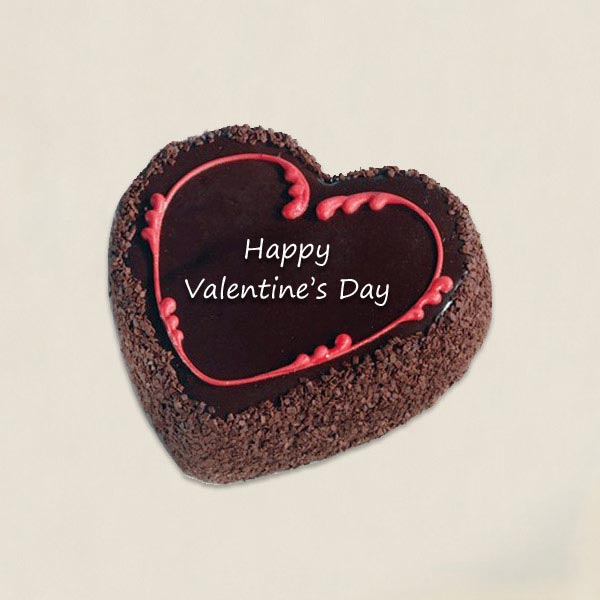 Send Heart Shape Chocolate Valentine Cake  Online