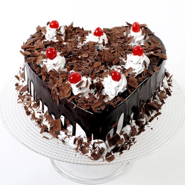 Send Heart Shaped Black Forest Cake Online