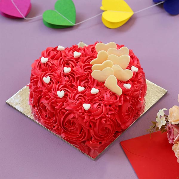 Send Heart Shaped Red Velvet Cake Online