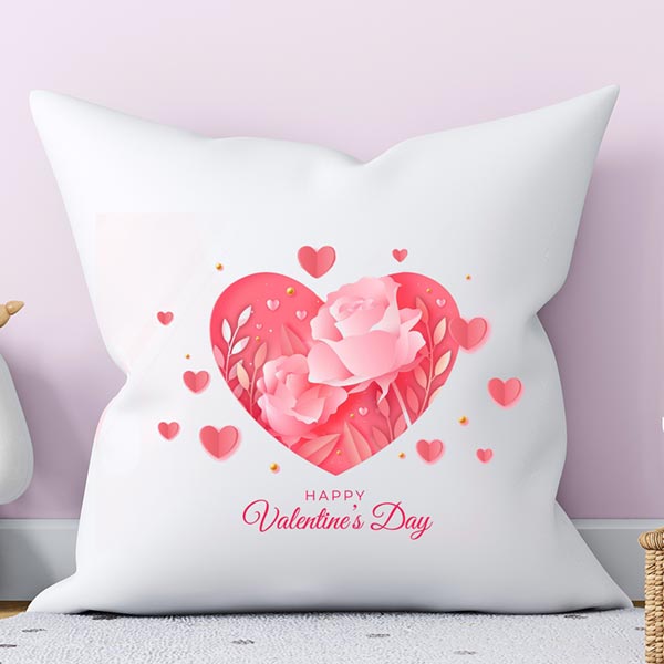 Send Heart Valentines Day Cushion Online