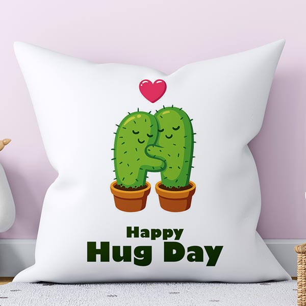 Send Hug Day Cushion Online