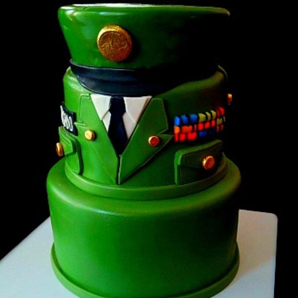 Send Indian Army Fondant Designer Cake Online