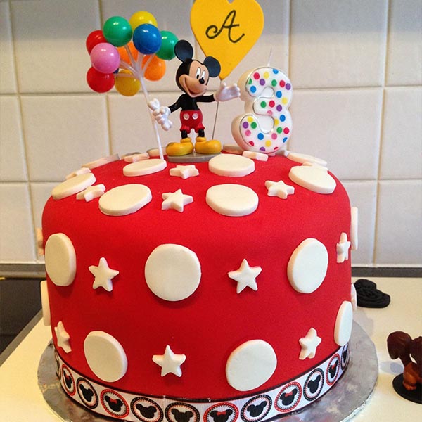 Send Joyful Fondant Mickey Mouse Cake Online