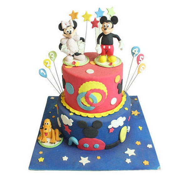 Send Mickey And Minnie Mouse Celebratory Cake Online