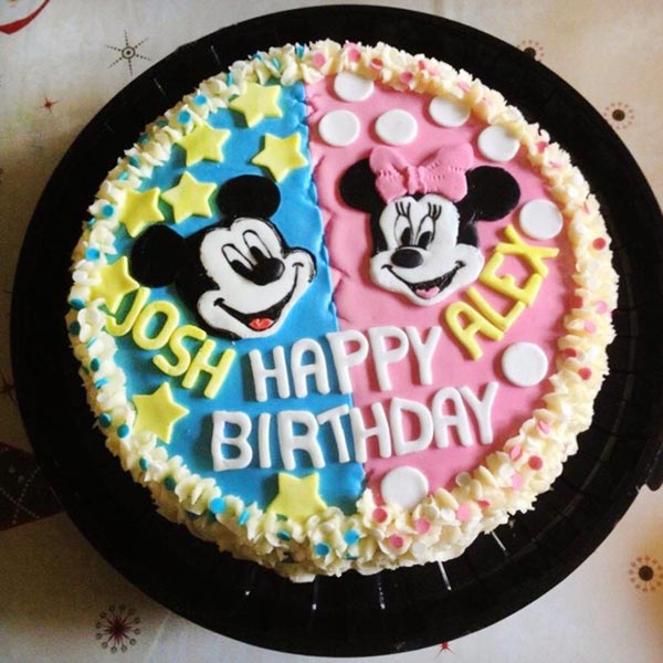 Send Mickey Minnie Designer Cake Online