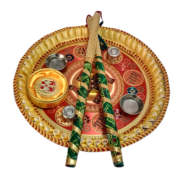 Send Puja Thali with Dandiya sticks Online