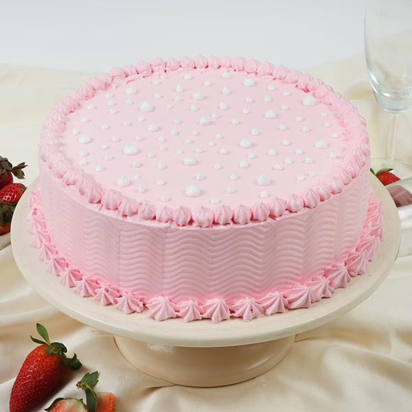 Send Pink Strawberry Cake Online