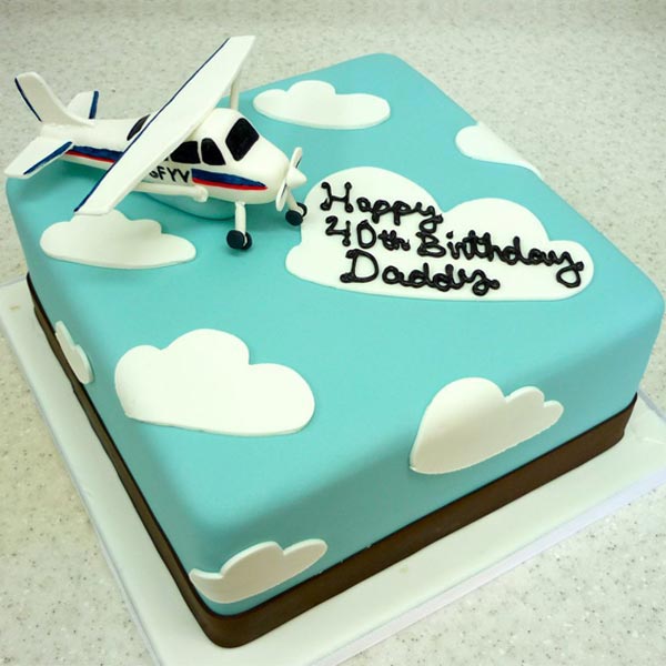 Send Plane in sky Pilot cake Online