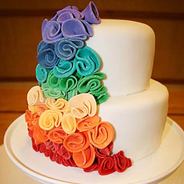 Send Rainbow Flower Cake Online