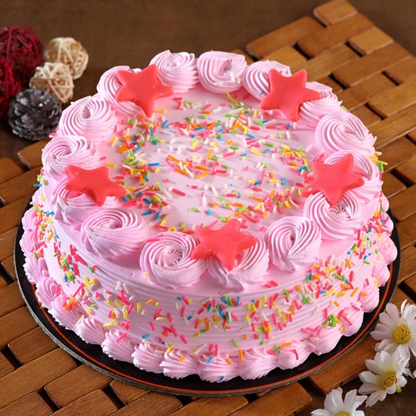 Send Rainbow Sprinkle Strawberry Cake Online