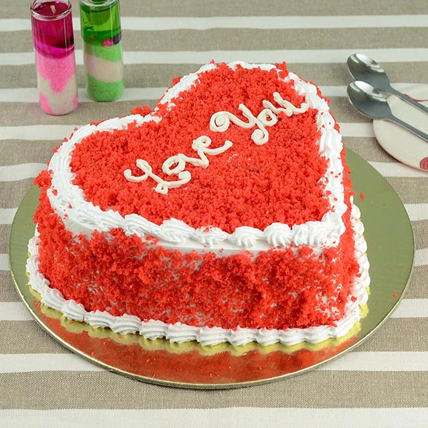 Send Red Velvet Cake of Hearty Shape Online
