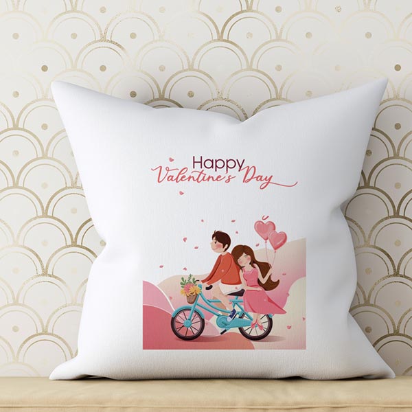 Send Romantic Valentines Day Cushion Online