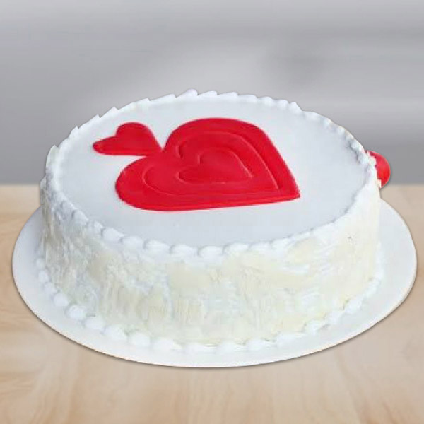 Send Romantic White Forest Cake Online