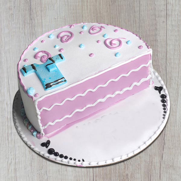 Send Semi Round Birthday Cake Online
