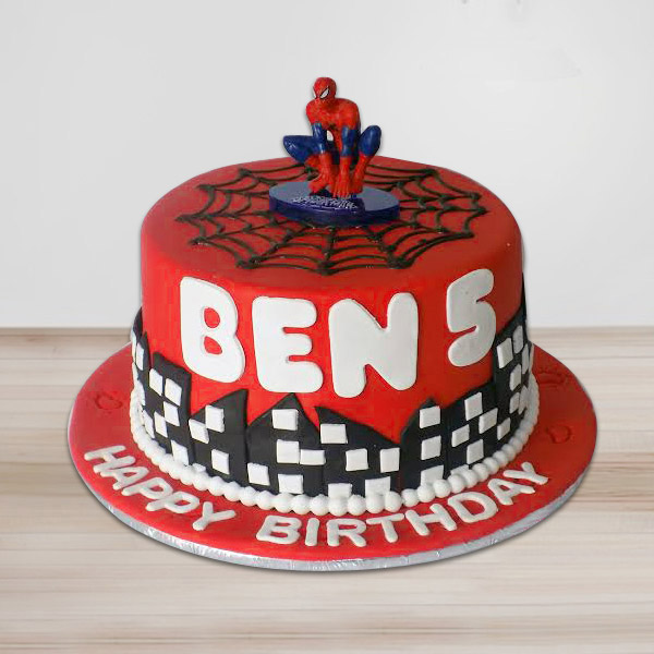 Send Spiderman Fondant Cake for Kids Online
