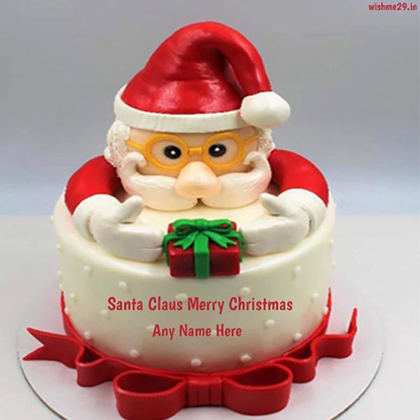 Send Strawberry Santa Clause Christmas Cake  Online
