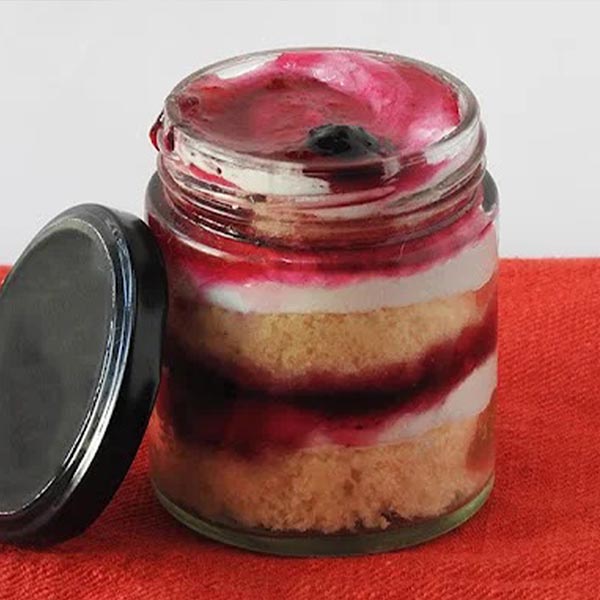 Send Sumptuous Blueberry Jar Cake  Online