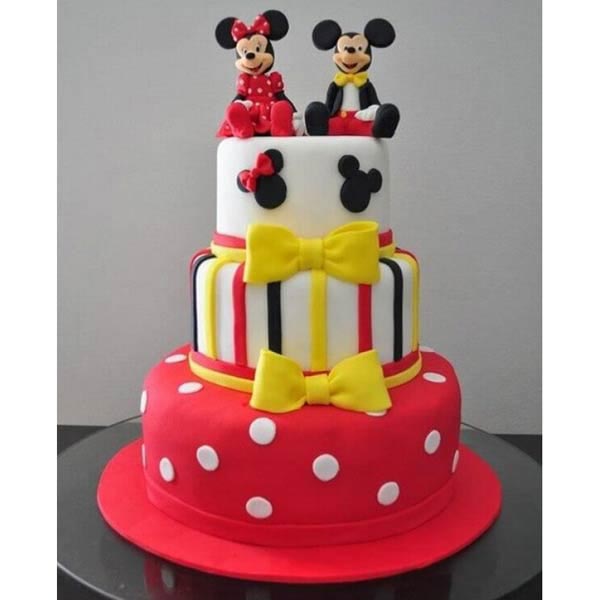 Send Three-Tier Mickey-Minnie Couple Cake Online