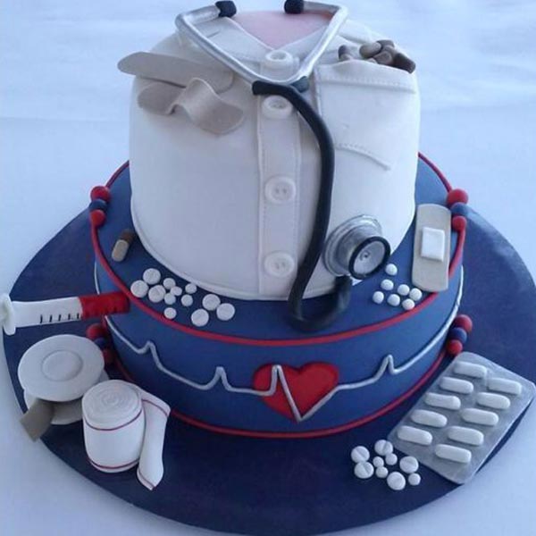Send Two-tier Doctor cake Online