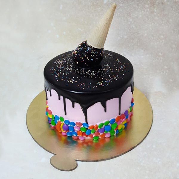 Send Upside Down Ice Cream Cone Designer Cake Online