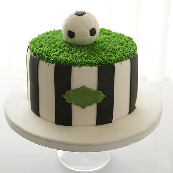 Send Vanilla Fondant Soccer Cake  Online